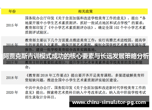 阿贾克斯青训模式成功的核心要素与长远发展策略分析